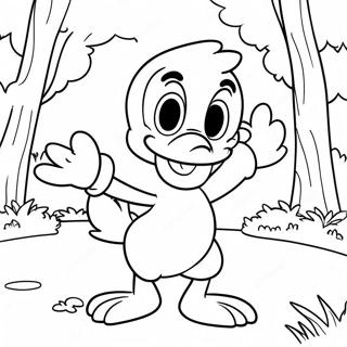 Donald Duck Playing In The Park Coloring Page 53474-42688