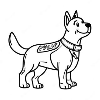 Police Dog In Action Coloring Page 53483-42690