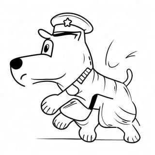 Police Dog In Action Coloring Page 53483-42691