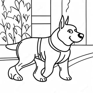 Police Dog In Action Coloring Page 53483-42692