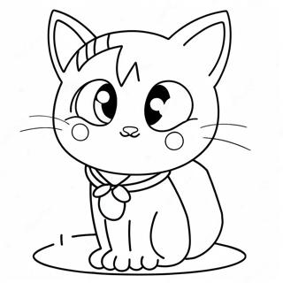 Anime Cat Girl With Magical Powers Coloring Page 53494-42702