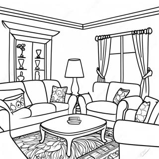 Full House Living Room Coloring Page 53514-42721