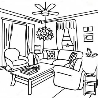 Full House Living Room Coloring Page 53514-42722