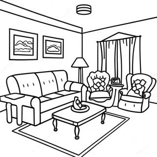 Full House Living Room Coloring Page 53514-42723