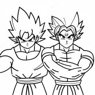 Goku And Gohan Epic Battle Coloring Page 53523-42718