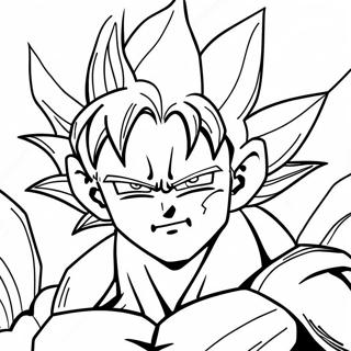 Goku Super Saiyan Transformation Coloring Page 53524-42725