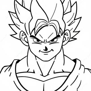 Goku Super Saiyan Transformation Coloring Page 53524-42726