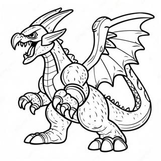 Gigan Roaring Ferociously Coloring Page 53534-42733