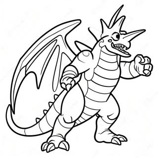 Gigan Roaring Ferociously Coloring Page 53534-42734