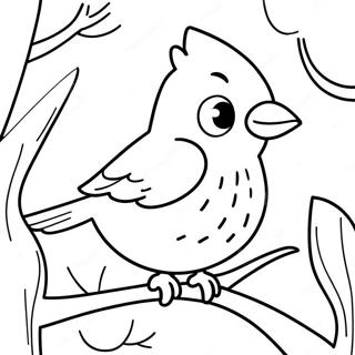 Winter Bird Coloring Pages