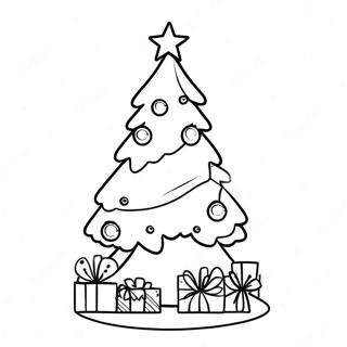 Festive Christmas Tree Coloring Page 53554-42745