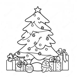 Festive Christmas Tree Coloring Page 53554-42748