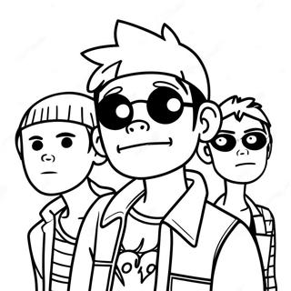 Gorillaz Coloring Pages