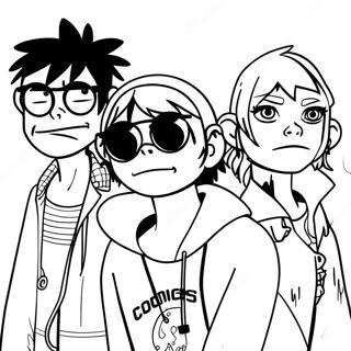 Gorillaz Coloring Page 53563-42755