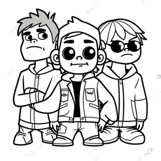 Gorillaz Coloring Page 53563-42756