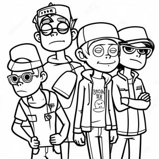 Gorillaz Band Members Coloring Page 53564-42759