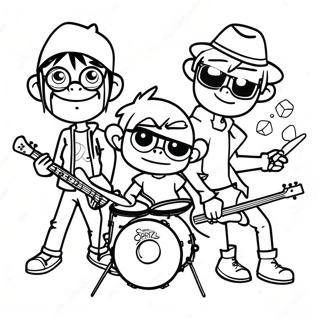 Gorillaz Band Members Coloring Page 53564-42760