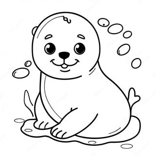 Cute Baby Seal Coloring Page 5357-4386