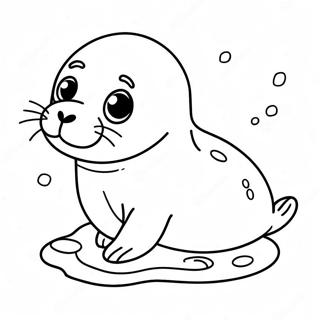 Cute Baby Seal Coloring Page 5357-4387