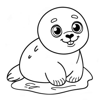 Cute Baby Seal Coloring Page 5357-4388