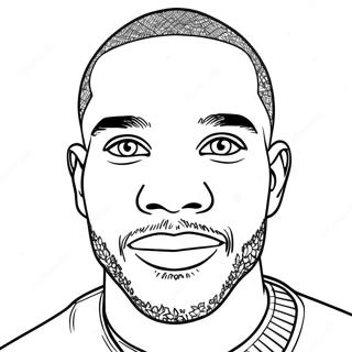 Charming Frank Ocean Portrait Coloring Page 53594-42787