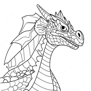 Fire Breathing Dragon Head Coloring Page 53614-42794