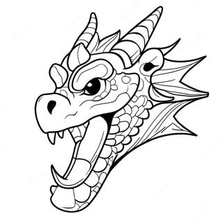 Fire Breathing Dragon Head Coloring Page 53614-42795