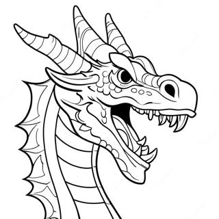 Fire Breathing Dragon Head Coloring Page 53614-42796