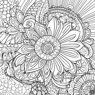 Large Print Adult Floral Mandala Coloring Page 53623-42807