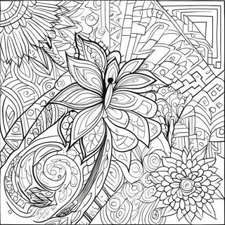 Large Print Adult Geometric Patterns Coloring Page 53624-42801