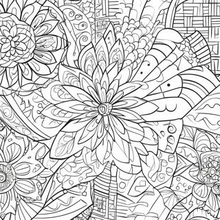 Large Print Adult Geometric Patterns Coloring Page 53624-42802