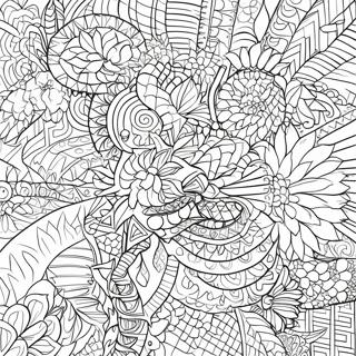 Large Print Adult Geometric Patterns Coloring Page 53624-42803