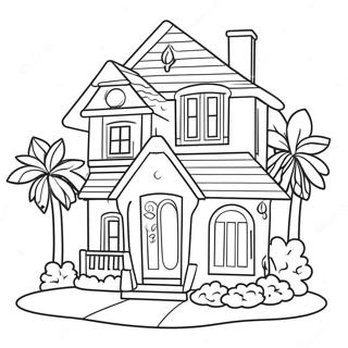 Charming Barbie Dream House Coloring Page 53644-42821