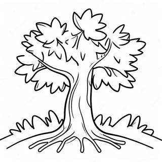 Happy Maple Tree Coloring Page 53654-42833