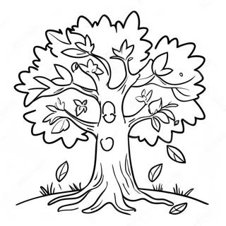 Happy Maple Tree Coloring Page 53654-42834