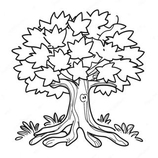 Happy Maple Tree Coloring Page 53654-42836