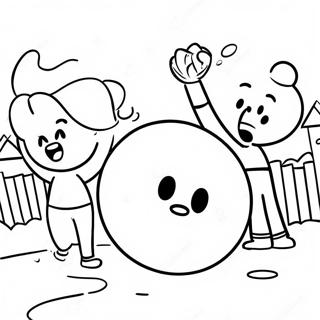 Snowball Fight Coloring Page 53663-42830