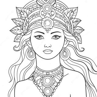 Beautiful Goddess Coloring Pages