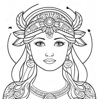 Beautiful Goddess Coloring Page 53703-42866