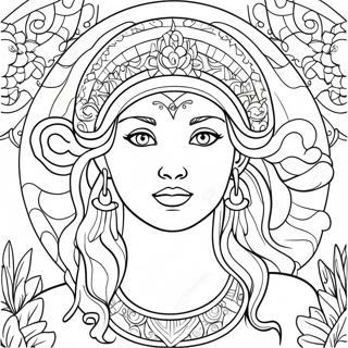 Beautiful Goddess Coloring Page 53703-42867