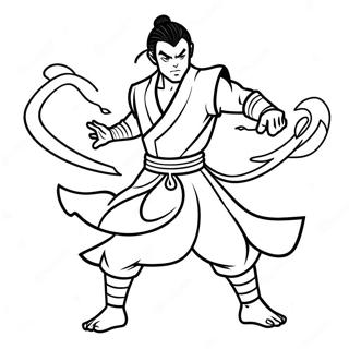 Zuko Firebending Action Coloring Page 53724-42885