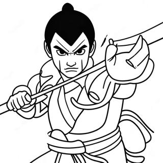 Zuko Firebending Action Coloring Page 53724-42887