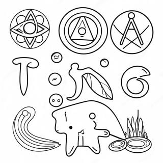 Arcane Magic Symbols Coloring Page 53743-42900