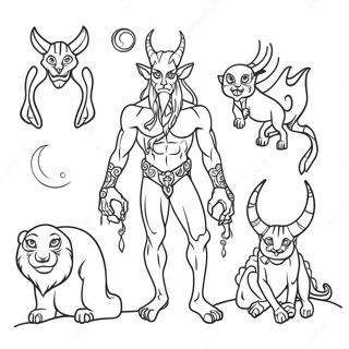 Mystical Arcane Creatures Coloring Page 53744-42903