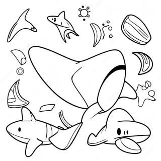 Shark Tooth Coloring Pages