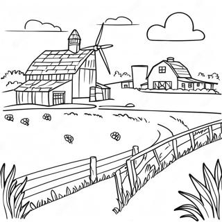 Iowa Farm Landscape Coloring Page 53774-42922