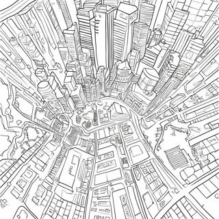 Detailed City Map Coloring Page 5377-4410