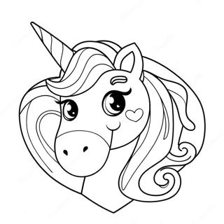 Unicorn Valentine Coloring Page 53793-42938