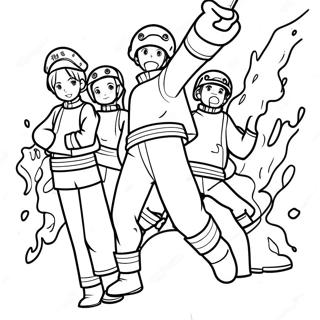 Fire Force Characters In Action Coloring Page 53844-42975