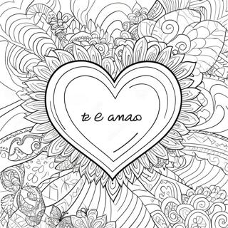 Te Amo Heart Coloring Page 53883-43006